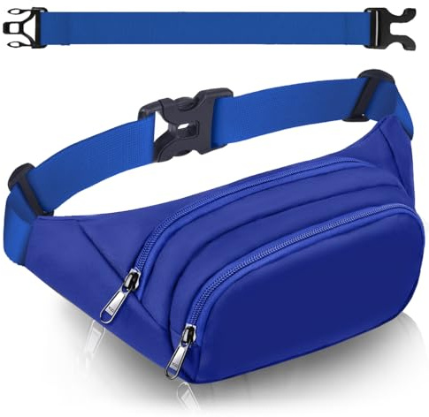 SUPHOSMT 4 Pockets BumBags with 35cm Extended Belt Large Capacity