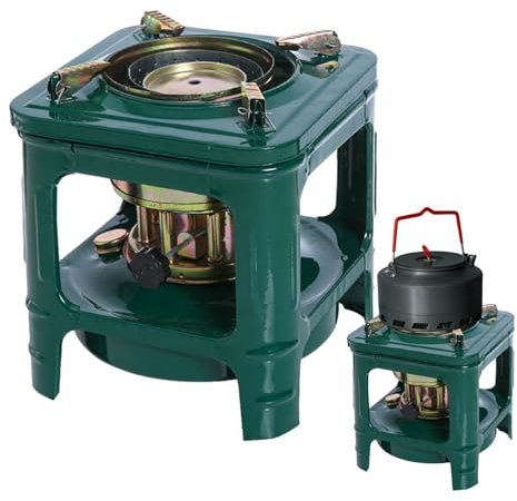 Horno de queroseno – Estufa de petróleo integrada de 8 núcleos para exteriores, camping, picnic, camping, estufa de agua, 2-3 personas, hornillo