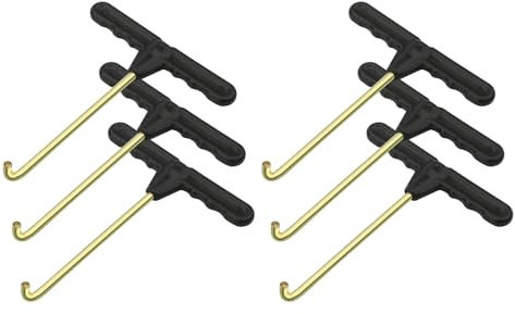CHIZISX 6 x Anti-Rutsch-Trampolin-Federentferner, Werkzeug mit ergonomischem Griff, Metallhaken, Federzugzubehör