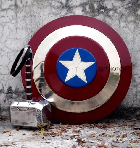 Capitan America Shield – Replica in metallo – Martello di Thor Marvel, articolo regalo
