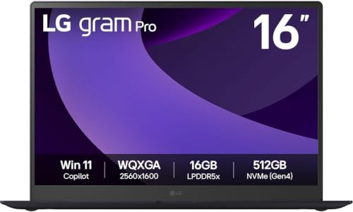 LG gram Pro 16 16Z90TR-E.AD8BG (16 Zoll) IPS Notebook, Intel Core Ultra 7 255H, NVIDIA GeForce RTX™ 5050, 32GB RAM, 2TB SSD, federleicht (1,36 kg), gram AI, 90 Wh, Thunderbolt 4, Schwarz