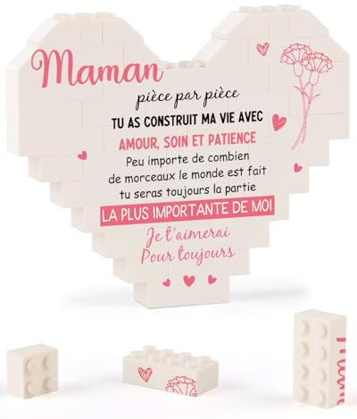 Cadeau Maman, Ornement Cœur Décoratif Cadeau Anniversaire pour Maman | Cadeaux Fete des Meres des Fils et Filles, Idee Cadeaux Mères de Anniversaire Thanksgiving Valentin Noel