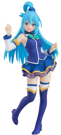 DEXSHUN Aqua Figur Anime An Explosion on This Wonderful World Statue Megumin/Aqua Figuren Stehende Haltung PVC Merch Modell Tischdekoration Geschenk 18cm