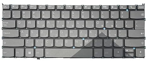 RENXUOZ US/RU Laptop-Tastatur für Lenovo für Yoga 7 14ARB7 14IAL7 14IRL Prox 14ARH7 14IAH7 PT4SB mit Hintergrundbeleuchtung(HB Grey Backlight)