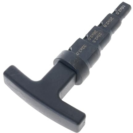 Escariador de tubo de herramienta de desbarbado, calibración multicapa, 4 en 1, rotación de trinquete de 16-32 mm para fontanería, biselado de tuberías de aluminio
