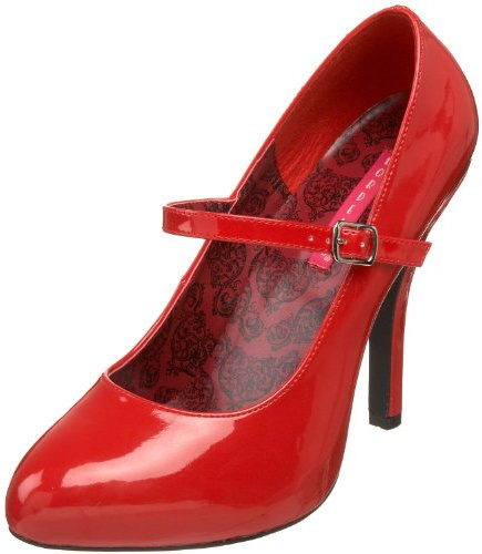 Bordello Mary-Janes-Pumps Tempt-35 Lack rot Gr. 43