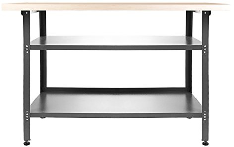 Ondis24 Werkbank 120 cm Nobbi Packtisch, Werkstatteinrichtung Werkstatt Werktisch Packtisch Basic mit höhenverstellbaren Füßen