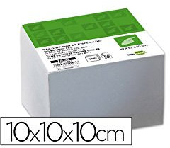 Taco papel liderpapel encolado 100x100x100 mm blanco 80 gr