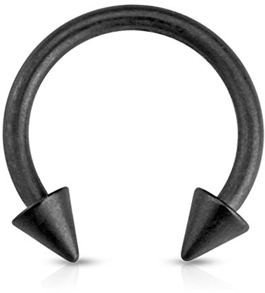 Autiga Piercing Ring Hufeisen Augenbrauen Lippen Ohr Nasen Piercing Spitzen Spikes Circular Barbell