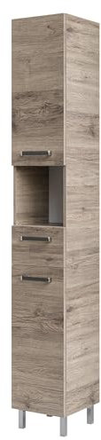 Pelipal Quickset 313 Hochschrank, Holz, San Remo Eiche Terra quer Nachbildung, 30x195,5x33 cm