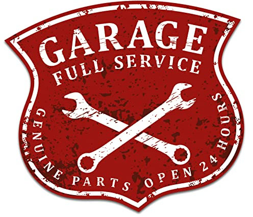 Retro Vintage Aufkleber -Finest Folia Sticker Old School Ace Kult Rockabilly (#28 Garage Full Service)