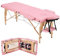 Yaheetech Multi-Functional Massage Bed Folding Beauty Bed Spa Salon Therapy Couch with Adjustable Wooden Legs 2 Sections Pink