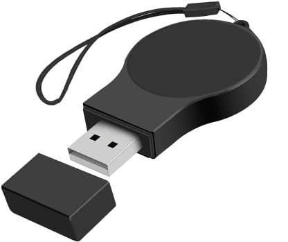 Chargeur Portable sans Fil USB pour Montre Galaxy Watch 8 7 6 5 pour Samsung Galaxy Watch 8 7 Ultra 6 Classic 5 Pro 4 Classic 3 et Active 2 Accessoires (Noir)