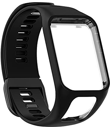 Bracelet de montre pour TomTom Golfer 2/Runner 2/Runner 3, bracelet de rechange pour montre connectée TomTom Spark/Adventurer pour homme et femme, Silicone, Pas de gemme