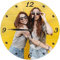 Personalisierte Foto Runde Wanduhr, Personalisierte Uhr mit Foto Text, Benutzerdefiniert Runde Wanduhren mit Foto zum Weihnachten Neujahr Jahrestag Jubiläum Geburtstag Dekorative Geschenk - 20cm