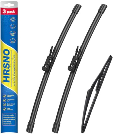 HRSNO 50,8 cm + 48,3 cm Scheibenwischer mit 25,4 cm Heckscheibenwischerblatt-Sets, Automobil-Ersatz für Mini Cooper Countryman 2011–2016, einfache Installation, 3 Stück