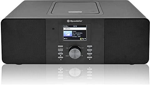 Roadstar IR-540D+BT/BK Microcatena Radio Internet Wi-Fi e Digital Dab+/ FM, lettore CD-MP3, Bluetooth, USB per la ricarica rapida, AUX IN, telecomando, connessioni cuffie, nero