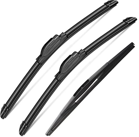 Scheibenwischer-Set für Nissan Versa Note, Ersatz-Scheibenwischerblätter vorne und hinten, 71 cm/33 cm/30,5 cm, J-Haken (3er-Pack)