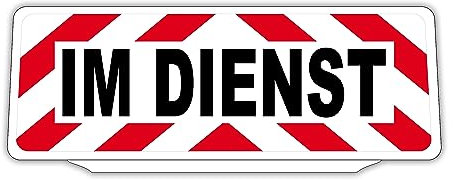 SIGNAL SAFETY Clip Klemmschild Einsatzschild für Die Sonnenblende | Dienstschild | Im Dienst Retroreflektierend