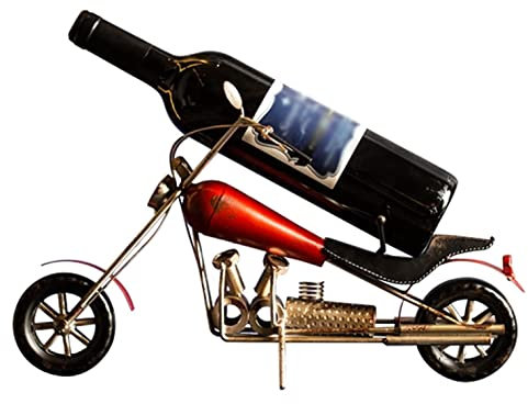 Wine Holder Wine Rack Wine Bottle Holder Motorcycle Shaped Wine Rack Freestanding Countertop Wine Bottle Storage Gifts Decor Crafts Wine Storage Rack (Color : B, Size : 40 * 24 * 14cm)