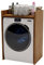 CraftPAK Waschmaschinenschrank geeignet für Waschmaschine & Wäschetrockner, Waschmaschinenschrank Überbauschrank, Badezimmermöbel Größe 66x97x48 cm, Farbe Retro