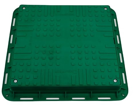 Megaa store Kanaldeckel Kunstoffdeckel Schachtdeckel | 700mmx700mm KL-A15 Gully Brunnendeckel Kunststoffschacht Schachtabdeckung Kontrollschacht (Grün)