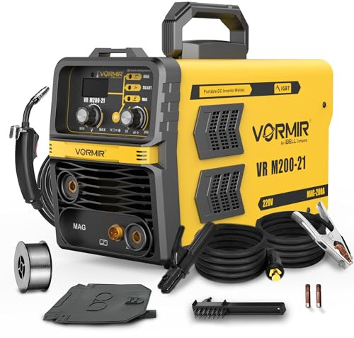 iBELL VORMIR VRM200-21 Inverter MMA/MAG/TIG LIFT Schweißgerät (Home/DIY) 200A mit Hot Start, Anti-Stick Funktionen