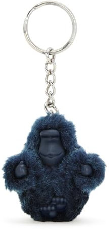 Kipling MONKEYCLIP XS KH Très petit porte-clés en forme de singe, singes/porte-clés, Blue Bleu 2 (Bleu)
