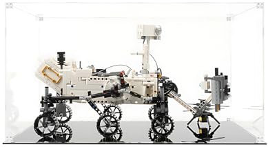icuanuty Acryl Vitrine für Lego Technic NASA Mars-Rover Perserverance 42158,Staubdichte Lagerung Vitrine für Lego 42158 Spielzeugauto, für Lego-Liebhaber (Nur Vitrine), Size:40x25x25 cm