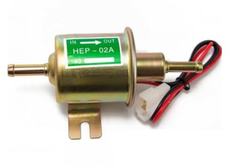 Pompe à essence Pompe à carburant 110L/h Pompe 12 V électrique 0,2-0,35 bar Diamètre de raccordement : 8 mm - Essence Diesel Fioul Auto-amorçante - Carburateur - Pompe de bateau 1020023 Réf. E8012S
