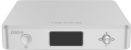 LEAUDIO Topping D50III - Escritorio HiFi DAC doble ES9039Q2M PCM768 DSD512 con mando a distancia (plata)