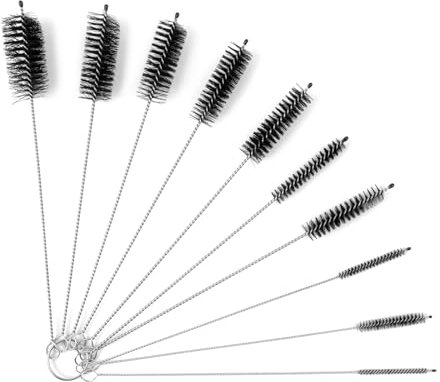 AiQInu Kleine Reinigungsbürste Für Kaffeevollautomat, 10 Stück Flasche Reinigungsbürsten Milchschlauchbürste Nylon Schlauchbürste Set für Reagenzgläser Reinigen Teekanne Düse Trinken Strohhalme