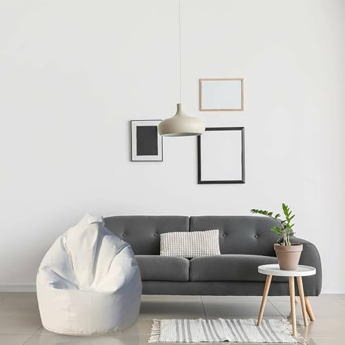 Talamo Eleganter Sitzsack, Weiß, Maße: 80 x 120 x 80 cm