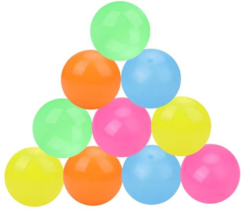 Gcroet 10pcs klebrige Kugeln 2,4 Zoll leuchten in den dunklen Dreamkugeln 5 Farben Elastische Deckenbälle Stressbälle für Kinder und Erwachsene.