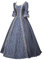 Rouingdd Mittelalter Kleid Damen, Festival Outfit Damen mit Trompetenärmel Square Neck Retro Maxikleid Partykleid Festlich Elegant Kleider Sommerkleid Große Größen Halloween Karneval Kostüm