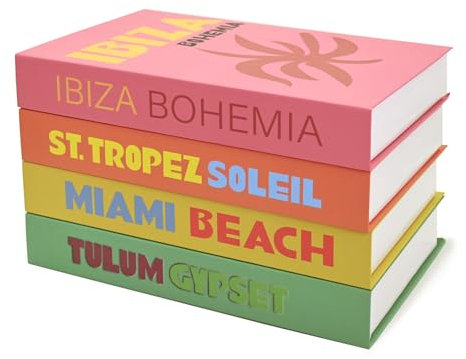 Gwezmxs 4 Stück Deko Bücher, Dekorative Buch, Buchattrappe Deko, Moderne Dekobuch, 4 Pcs Decorative Books Modern Decoration