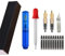 SIPLIV Majohn Wancai Mini Fountain Pen Pocket-Size Travel Pen Iridium Fine Nib Fountain Pen with 3 Pen Nibs, Short Size Eyedropper and 20 Black Ink Cartridges - Starry Blue