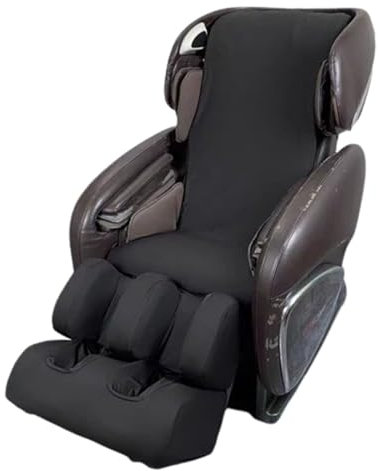 hardtry Bezug für Massagesessel,All-Inclusive Abdeckung für Massagesessel Stretch Massagesesselbezug Shiatsu Massagesessel Staubdichter Kratzfeste Bezug SchutzhüLle(Black,Upper Body+Leg Foot Cover)