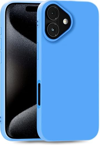 MyGadget Cover compatibile con iPhone 16 - Custodia Protettiva in Silicone Morbido – Case TPU Flessibile - Ultra Protezione Antiurto & Antigraffio - Blu chiaro