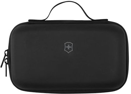 Victorinox Travel Essentials Tech Pouch, Etui für Elektrogeräte, Organizer, Kabeltasche, Reise-Zubehör, Kratzsicher, Damen/Herren, Schwarz