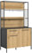 xonox.home Single-Küche Kit grau Melamin 114 x 199 x 56 cm