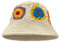 Sonnenhut für Damen, gehäkelt, handgefertigt, faltbar, Strandhut, modisch, niedlich, gestreift, Blumenmuster, Fischerhut, Eimer, Hüte, BG1, M