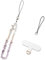 MORSUNBELA Handykette Kurz Perlen Lila Handyanhänger Handyschmuck Handyband Handschlaufe Universal Lanyard Anhänger