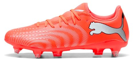 PUMA Future 9 Play Mxsg, Scarpe da Calcio Unisex Adulto, Rosso Brillante Bianco Nero Argento, 43 EU, Rosso Brillante Puma Bianco Puma Nero Puma Argento, 43 EU