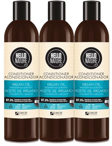 P-Beauty Naturkosmetik Conditioner mit Arganöl - Haarspülung für trockenes, strapaziertes Haar - Intensive Haarpflege - silikonfrei, vegan - Spülung für Regeneration & Glanz - Haarmaske (3x300ml)