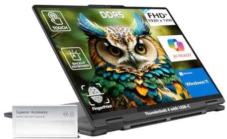 Lenovo Yoga 7i 2 in 1 Laptop Touchscreen Computer, 16 2K IPS Touch Screen Convertible Copilot+ AI PC, Intel Core Ultra 5, 32GB DDR5 4TB SSD Windows 11 Pro, Backlit Keyboard, Fingerprint,Thunderbolt