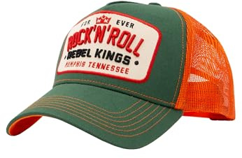King Kerosin Rebel Kings Cap Basecap Baseballcap Curved Brim Truckercap Meshcap Herren - Snapback, mit Schirm, Schirm Frühling-Sommer Frühjahr