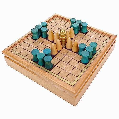 WE Games King's Table Wooden Games, Tablut Viking Strategy Board Games, 2 Player Games for Adults, Beautiful Home Decor, Wooden Board Games for Living Room Decor, Quality Birthday Gifts Museum Game