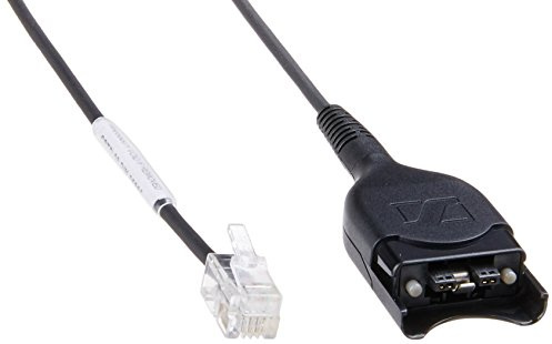 Sennheiser Enterprise Solution CSTD 08 (005365) Standard Headset Connection Cable, Easy Disconnect to Modular Plug RJ 9, Coiled Cord, Code 08. for Direct Connection of Specific Phones