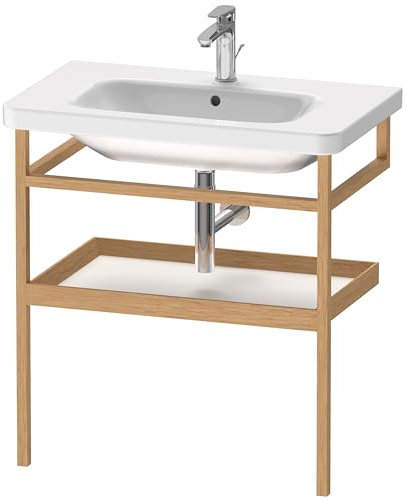 Duravit Handtuchhalter mit Ablage DuraStyle 440x740x300mm, weiss matt/eiche massiv, DS988201876